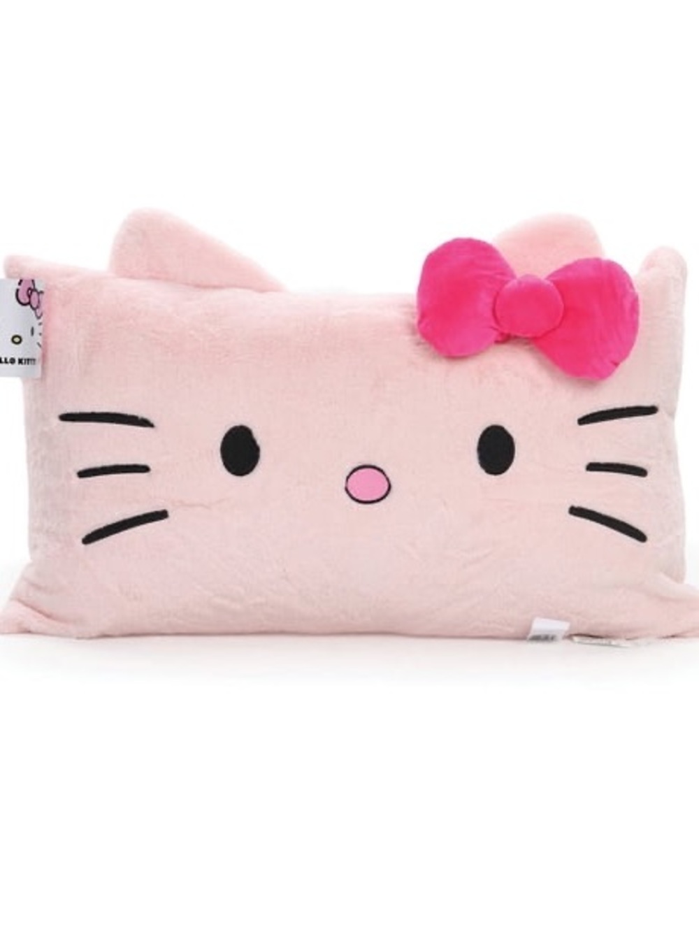 Hello Kitty 3D Oversized Furry Body Pillow Pink NWT 18x30 Sanrio